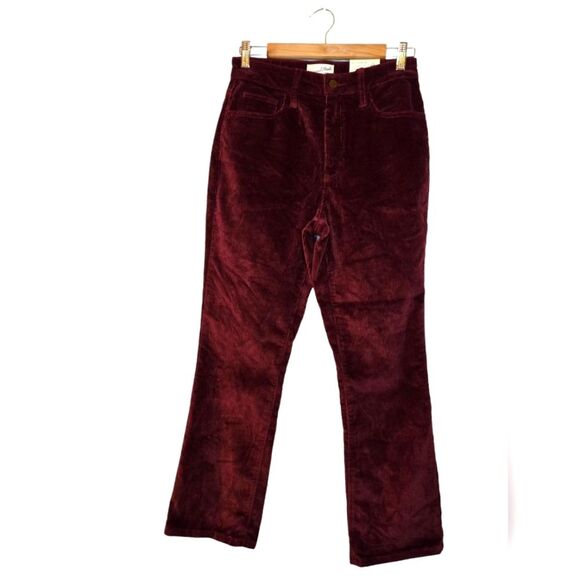 Women's High-Rise Corduroy Bootcut Jeans Universal Thread Burgundy 6 NWT - Picture 1 of 14